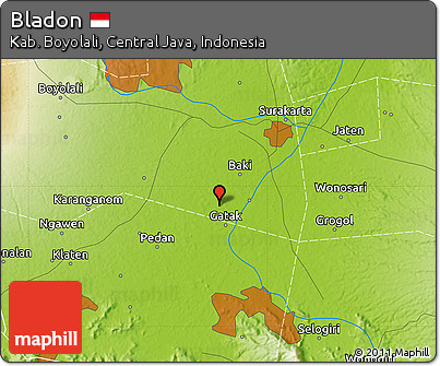 Physical Map of Bladon