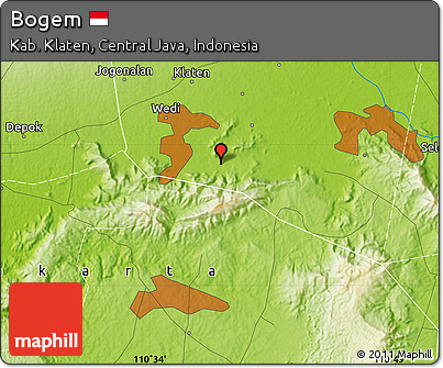 Physical Map of Bogem