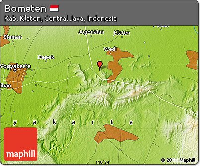 Physical Map of Bometen
