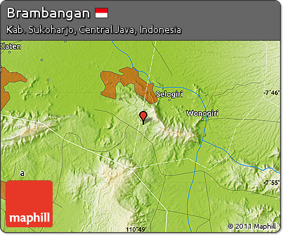 Physical Map of Brambangan
