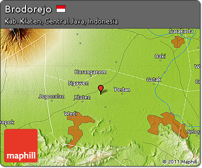 Physical Map of Brodorejo