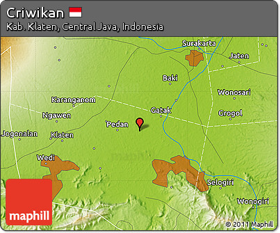Physical Map of Criwikan