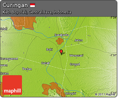 Physical Map of Curingan