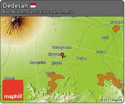 Physical Map of Dedesan
