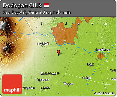 Physical Map of Dodogan Cilik