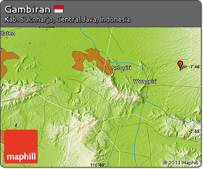 Physical Map of Gambiran