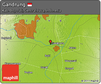 Physical Map of Gandrung