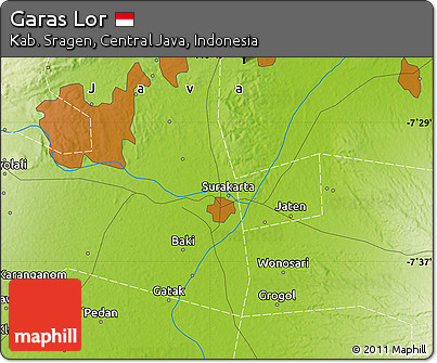 Physical Map of Garas Lor