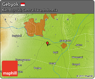 Physical Map of Gebyok