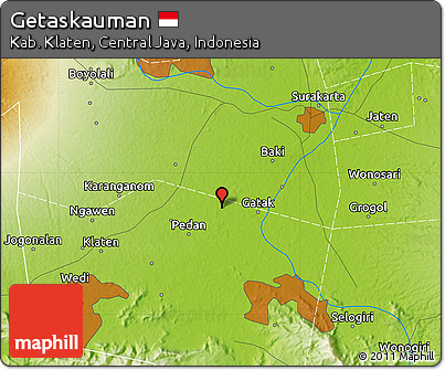 Physical Map of Getaskauman
