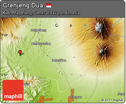 Physical Map of Grenjeng Dua