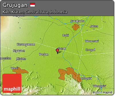 Physical Map of Grujugan