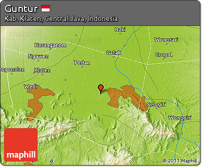 Physical Map of Guntur