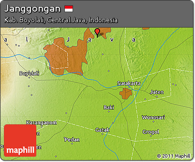 Physical Map of Janggongan
