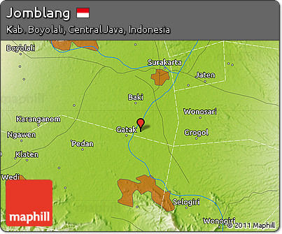 Physical Map of Jomblang