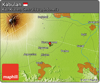 Physical Map of Kabulan
