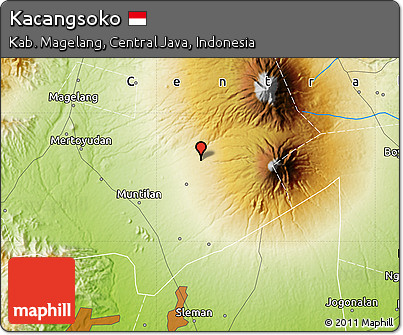 Physical Map of Kacangsoko