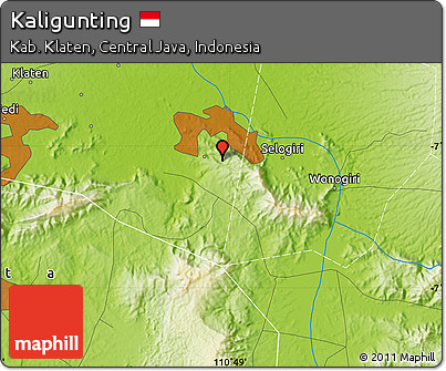Physical Map of Kaligunting