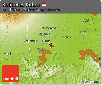 Physical Map of Kalikotes Kulon