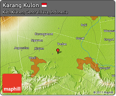 Physical Map of Karang Kulon