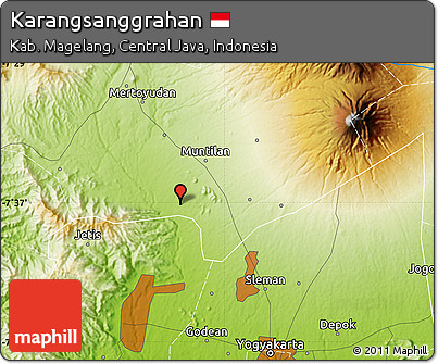 Physical Map of Karangsanggrahan