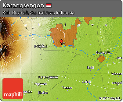 Physical Map of Karangsengon