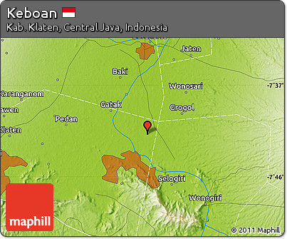 Physical Map of Keboan