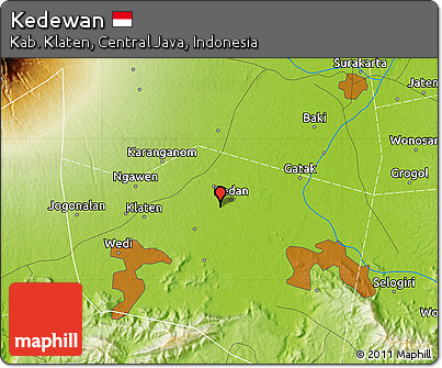 Physical Map of Kedewan