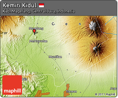 Physical Map of Kemiri Kidul