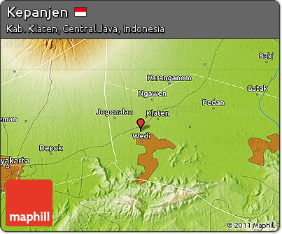 Physical Map of Kepanjen
