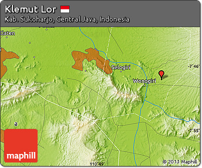Physical Map of Klemut Lor