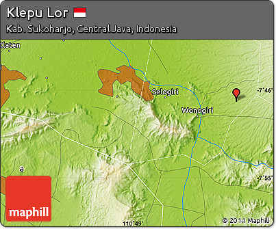 Physical Map of Klepu Lor