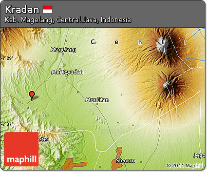 Physical Map of Kradan