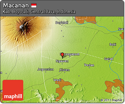 Physical Map of Macanan