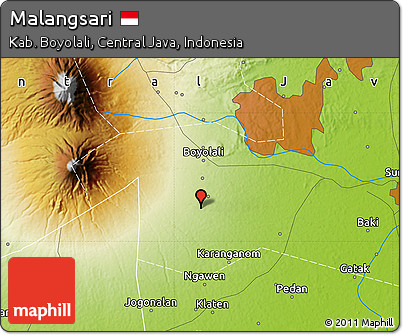 Physical Map of Malangsari