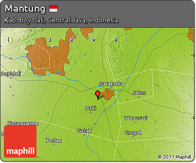 Physical Map of Mantung