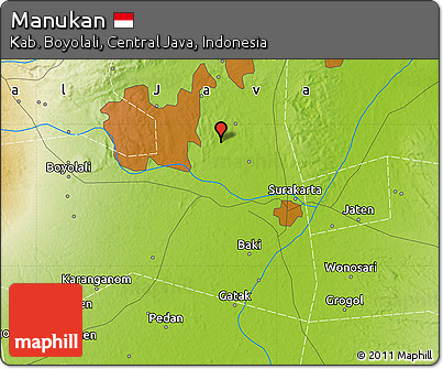 Physical Map of Manukan