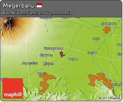 Physical Map of Megerbaru