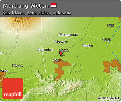 Physical Map of Merbung Wetan