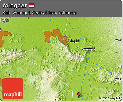 Physical Map of Minggar