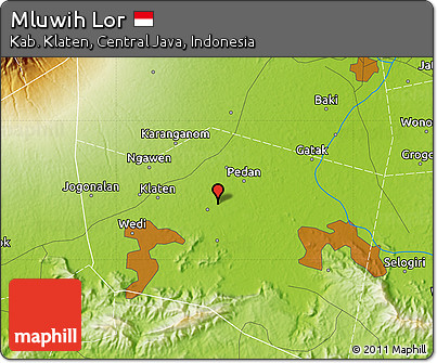 Physical Map of Mluwih Lor