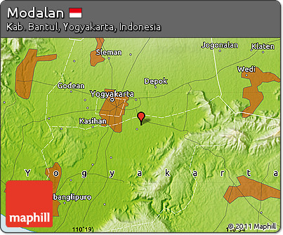 Physical Map of Modalan