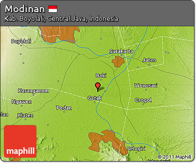 Physical Map of Modinan