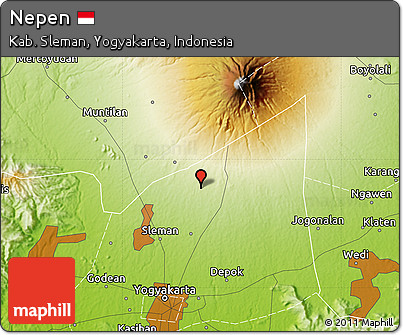Physical Map of Nepen