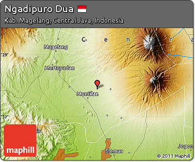 Physical Map of Ngadipuro Dua
