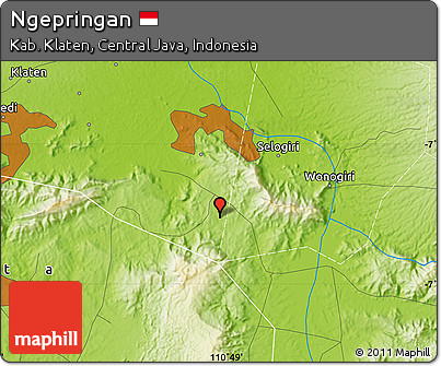 Physical Map of Ngepringan