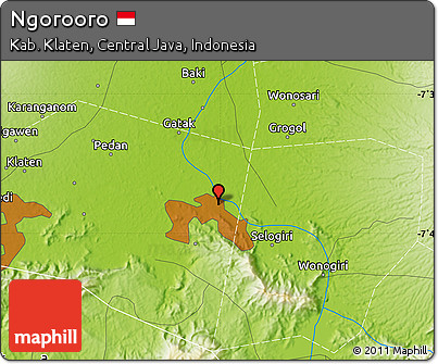 Physical Map of Ngorooro