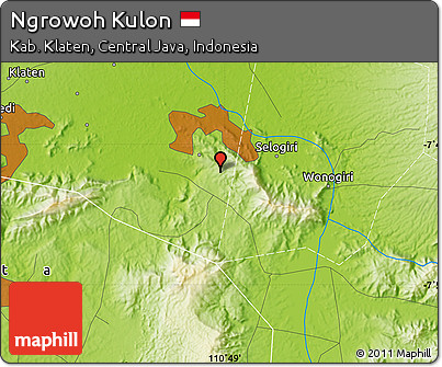 Physical Map of Ngrowoh Kulon