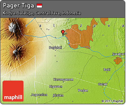 Physical Map of Pager Tiga