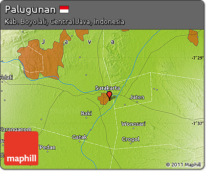 Physical Map of Palugunan